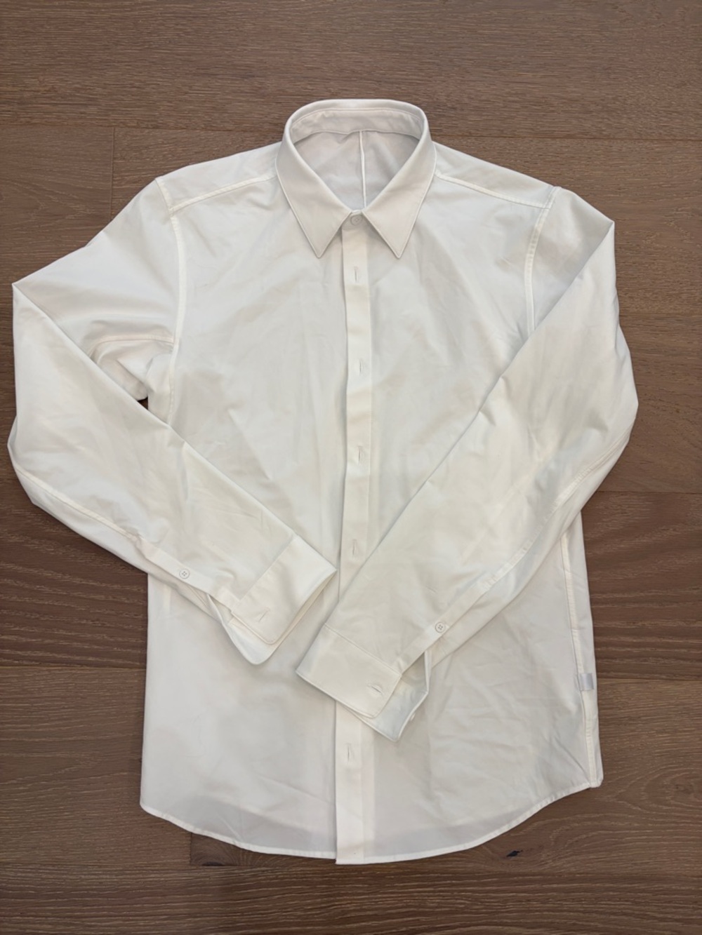 lululemon athletica Men's White Long-Sleeve Dress Shirt